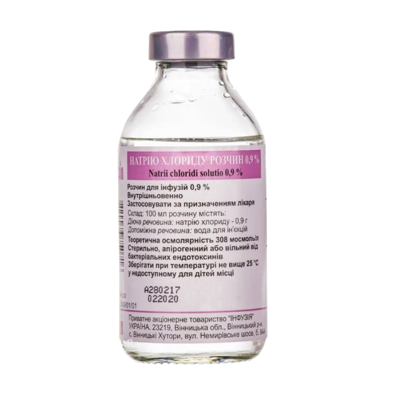 Натрію хлорид, розчин для інфузій, 9 мг/мл по 400 мл (4820039750051)